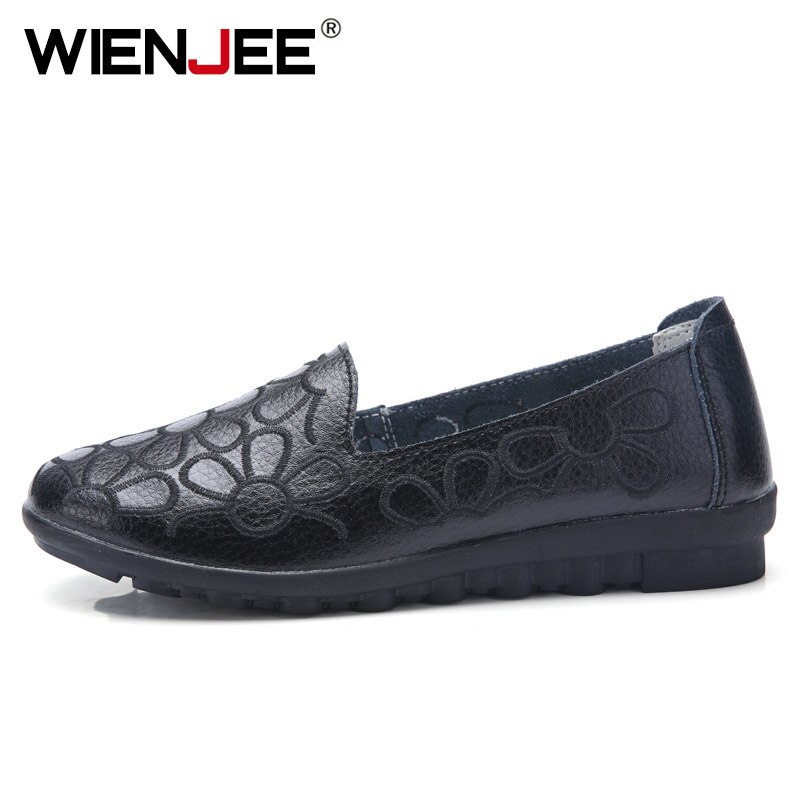 mujeres zapatillas vulcanizadas zapatillas mujer verano deslizamiento en zapatos planos mujeres mocasines caminar plana: Black / 41