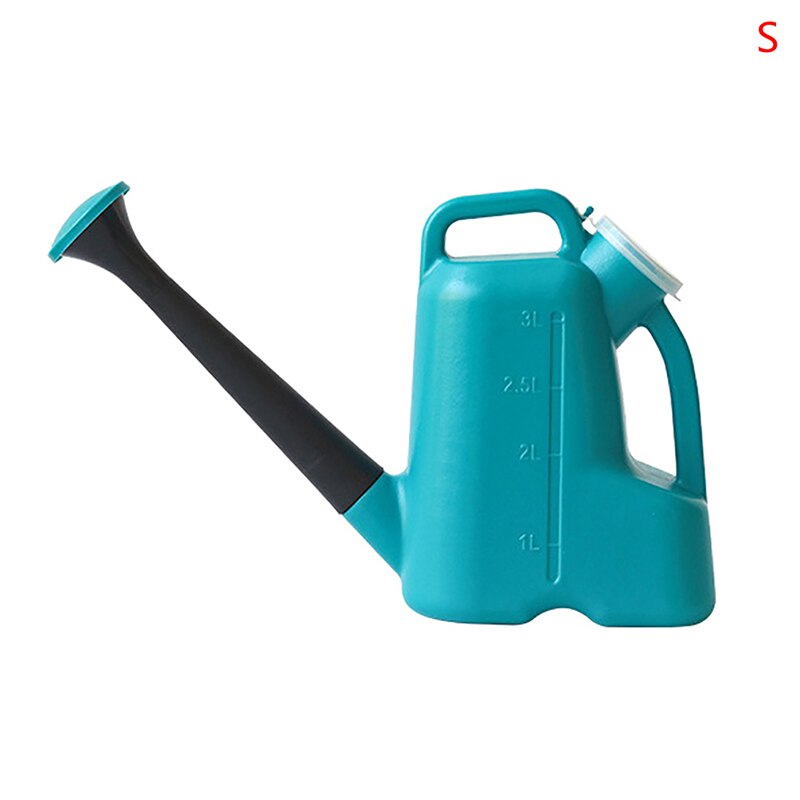 Regadera para jardín de gran capacidad, riego de plantas de plástico de boca larga, 3/5L