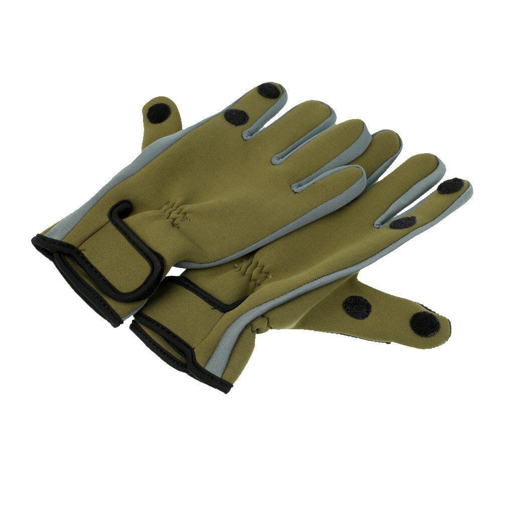 Slit Finger Winter Fly Fishing Gloves Neoprene Anti Slip Rock Fishing Gloves