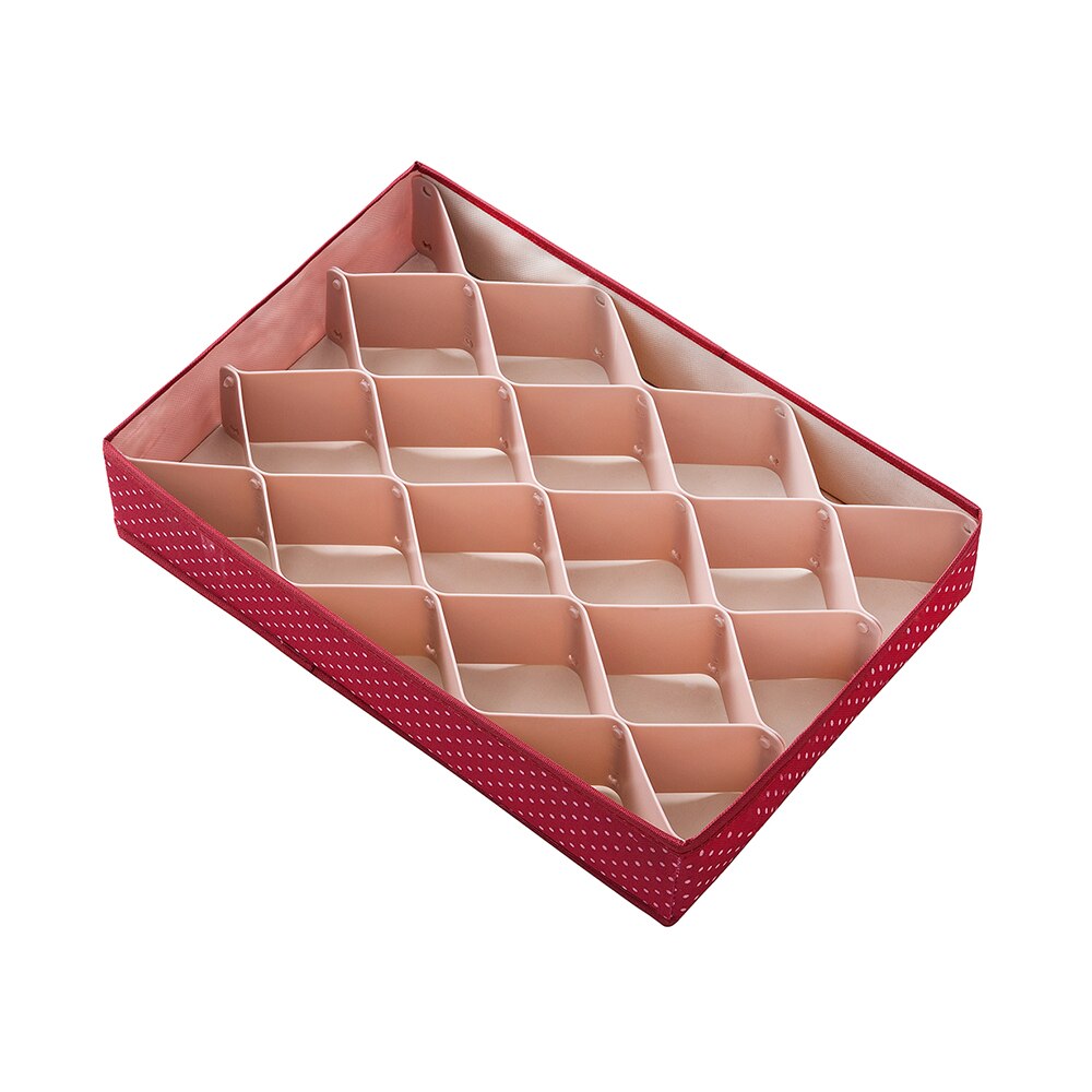 6PCS Plastic Multi Compartment Grid Drawer Divider Adjustable Drawer Organiser Vanity: Pink