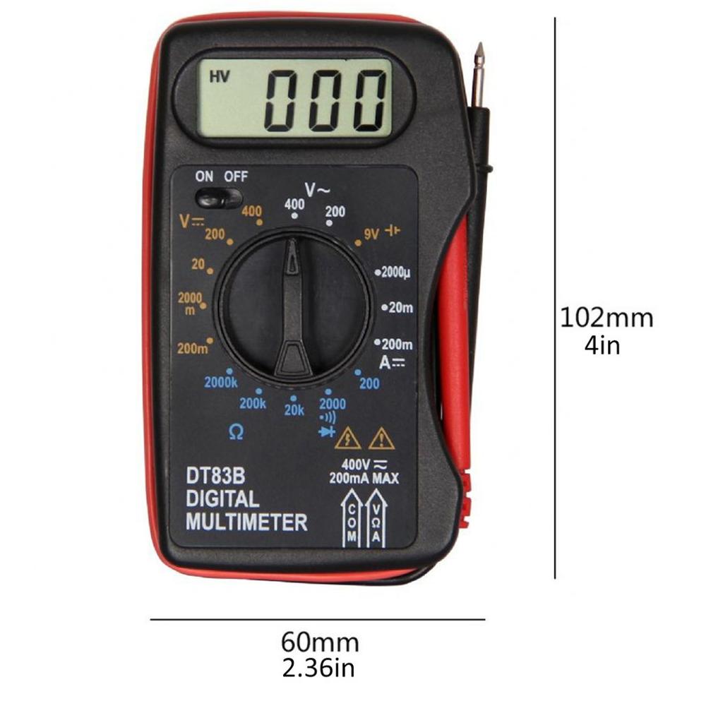 EVTSCAN Lcd-scherm Multimeter Multifunctionele Digitale Spanning Stroom Weerstand Tester VC830L