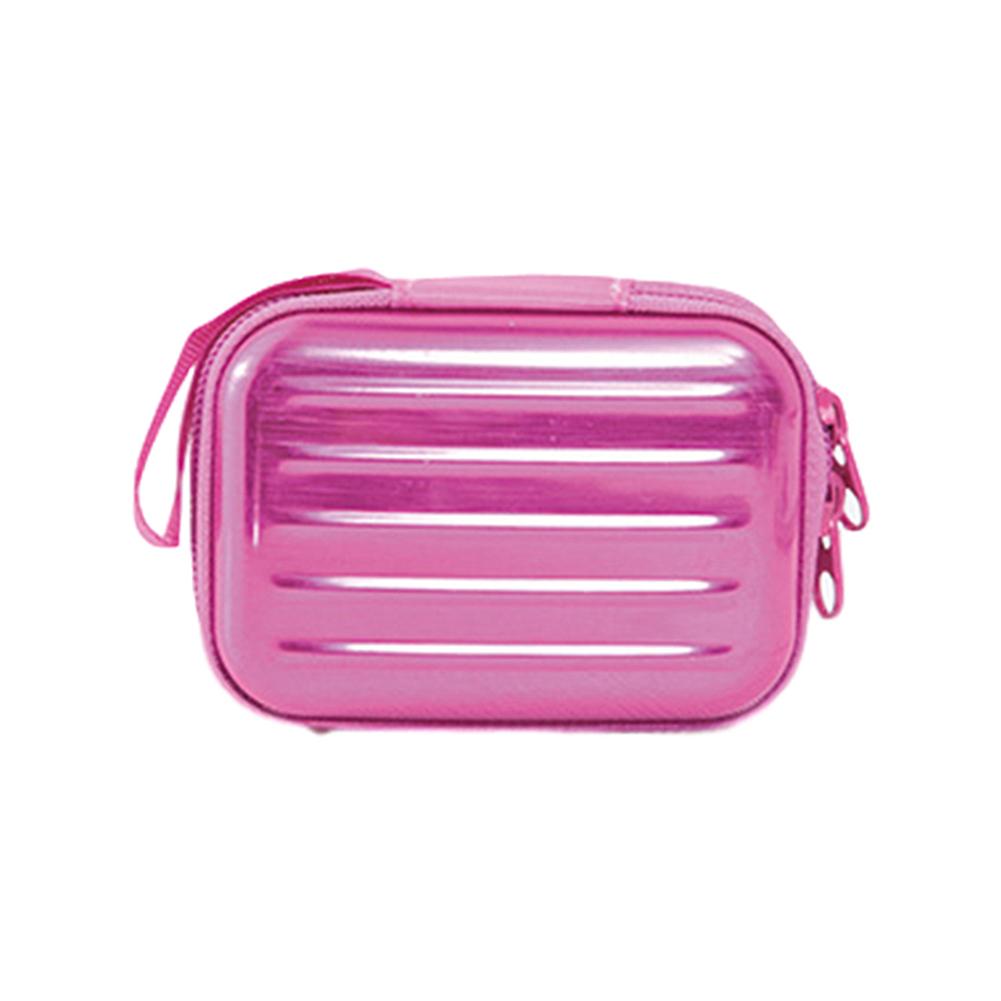 Mallette de rangement d'huile essentielle étui de transport à glissière de voyage pour stocker jusqu'à 12 flacons en verre d'huile essentielle de 1mL-3mL: Hot Pink