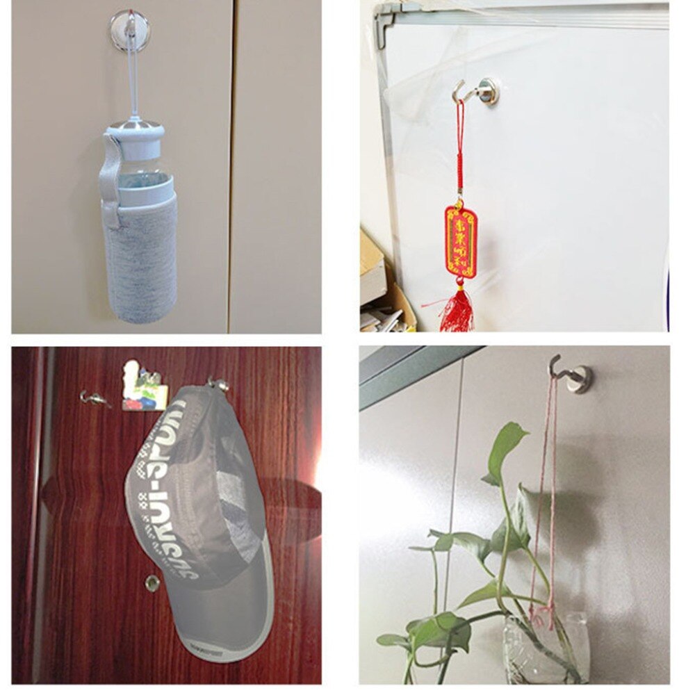 1pcs Magnetic Hooks Powerful Heavy Duty Neodymium Magnet Refrigerator Surfaces Not Scratch For @Q