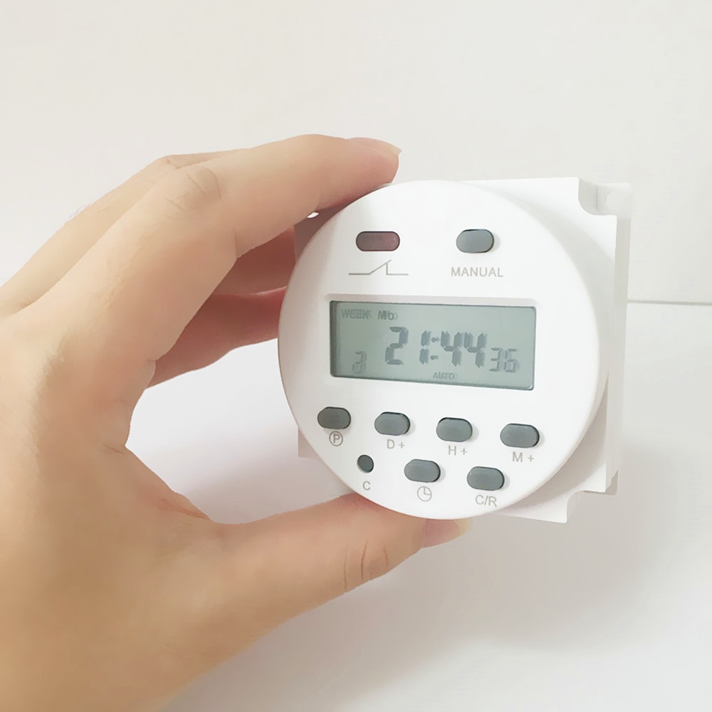 220V 110V 24V 12V Microcomputer Time Control Switch Digital LCD Display 7 Days Programmable Timer Relay Switches CN101a