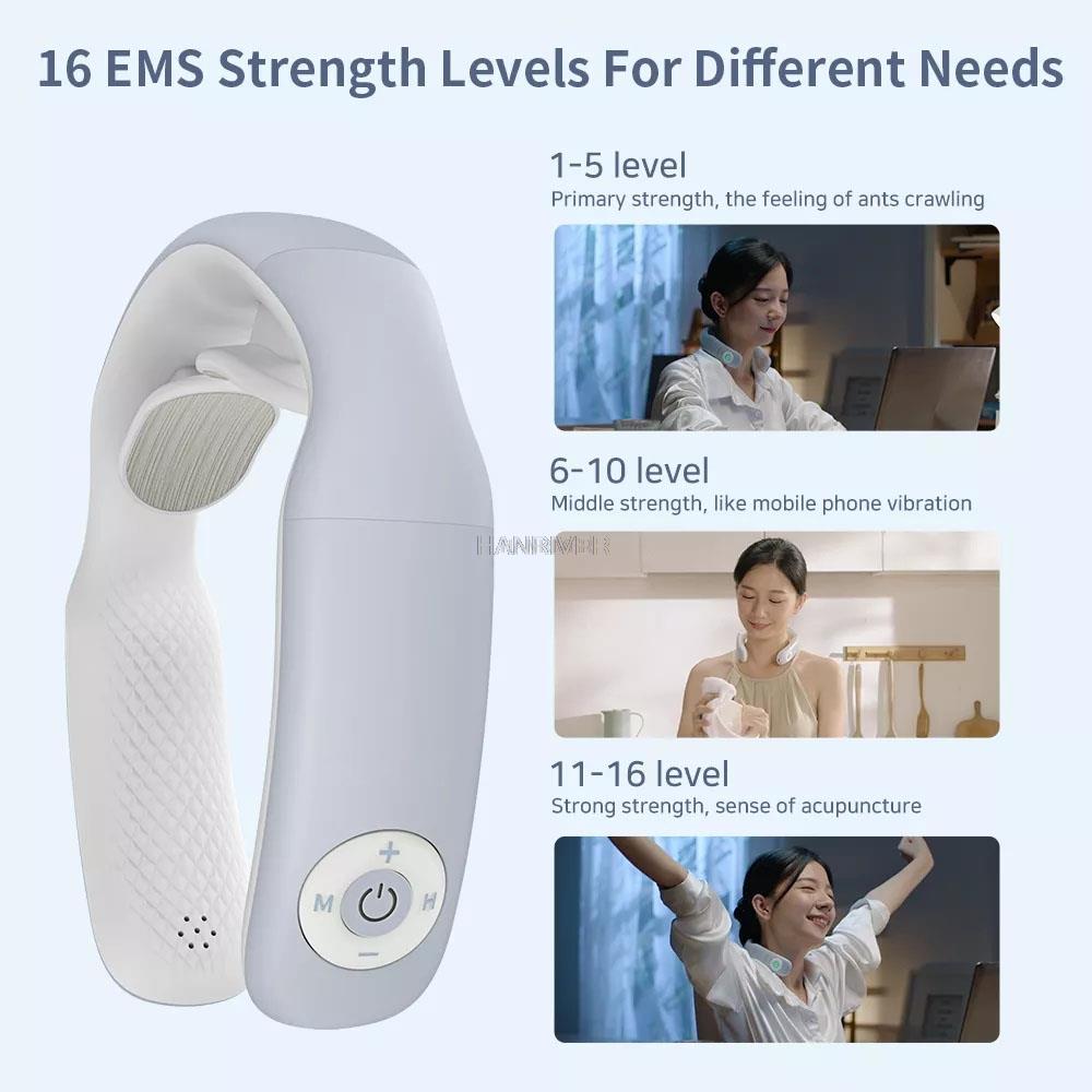 Smart neck massager shoulder massage electric pulse cervical spine portable heating analgesic and decompression tool health care