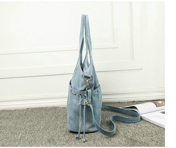 Rdywbu femmes Denim sac à bandoulière nouvelle jean voyage sac à bandoulière grand fourre-tout sac à main Mochila Bolsa B725