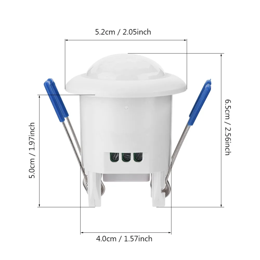 Mini Infrared Motion Sensor Switch 360 Degree PIR Detection Recessed Ceiling Occupancy Motion Sensor Detector Lamp Light Switch