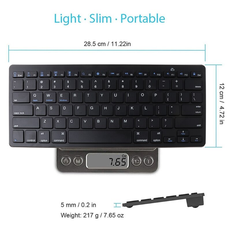 Wireless Bluetooth Lightweight Keyboard Cellphone Tablet Mobile Phone Universal Keyboard Portable Travel Home Office Keypad