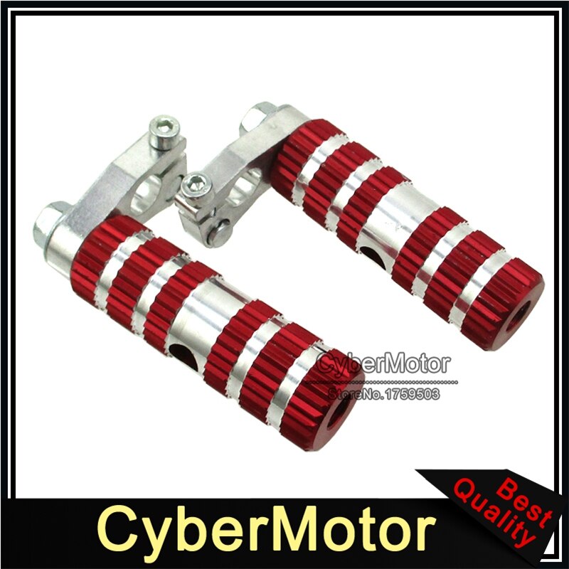 Aluminium Racing Voetsteunen Voetsteun Pinnen Voor 2 Takt 47cc 49cc Minimoto Pocket Bike MTA1 MTA2: Red