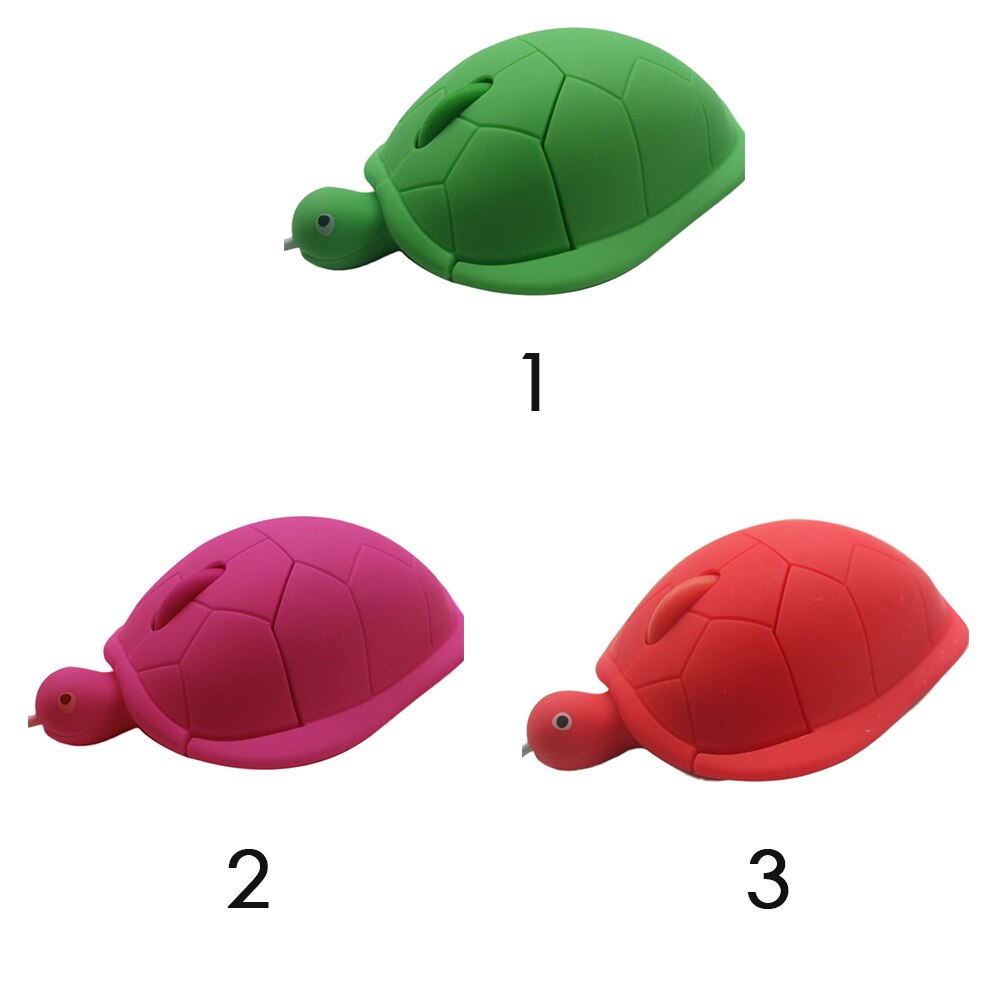 Cute Animal Wired Mouse USB 3D Turtle Optical Mice Mouse For Computer PC Mini Pro Sea turtle Silicone Gaming Mouse #4