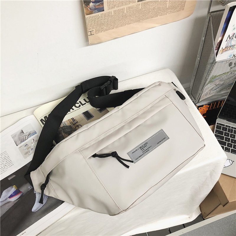 Taille Tas Grote Capaciteit Unisex Fanny Pack Street Wear Borst Zak Hip Hop Crossbody Tas Ms Mode Reflecterende Grote Riem taille Verpakking: Gray Waist bag