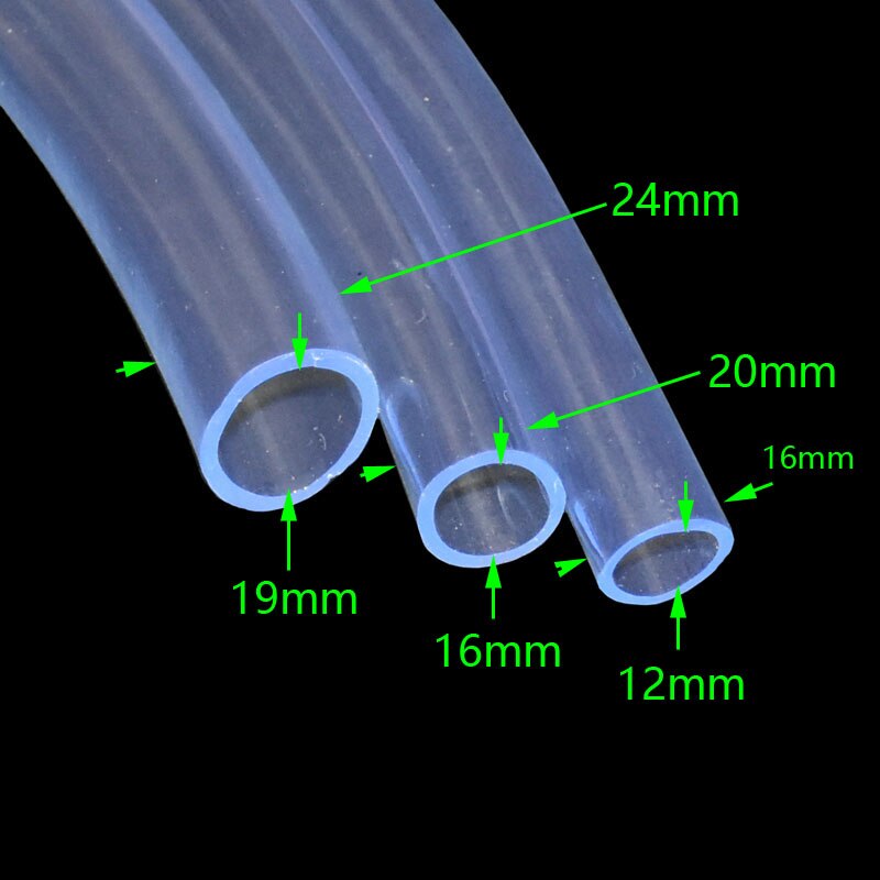 Manguera flexible de PVC para riego de jardín, Tubo Transparente de agua de riego de 1/2 ", 3/4", 24mm, 16mm, 20mm, 24mm, 5m: 24mm