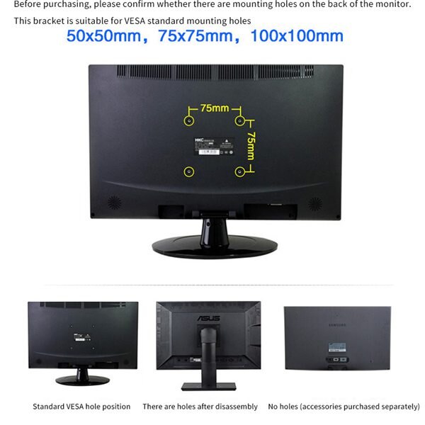 14-27 Inch Monitor Computer Stand 360 Rotating Table Clamp Stand