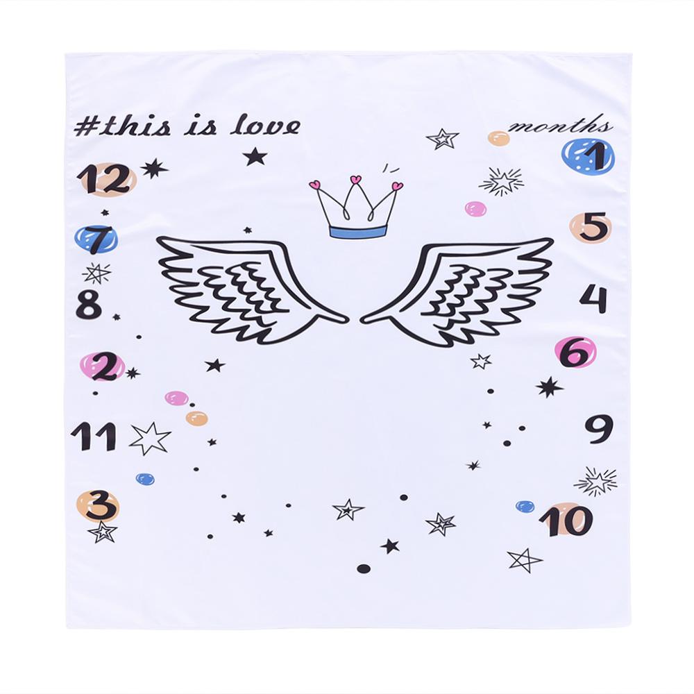 Karikatur aufbringen Kleinkind Baby Meilenstein PhotoProps Hintergrund Decken Spielen matt Hintergrund Tuch Kalender Foto Zubehör