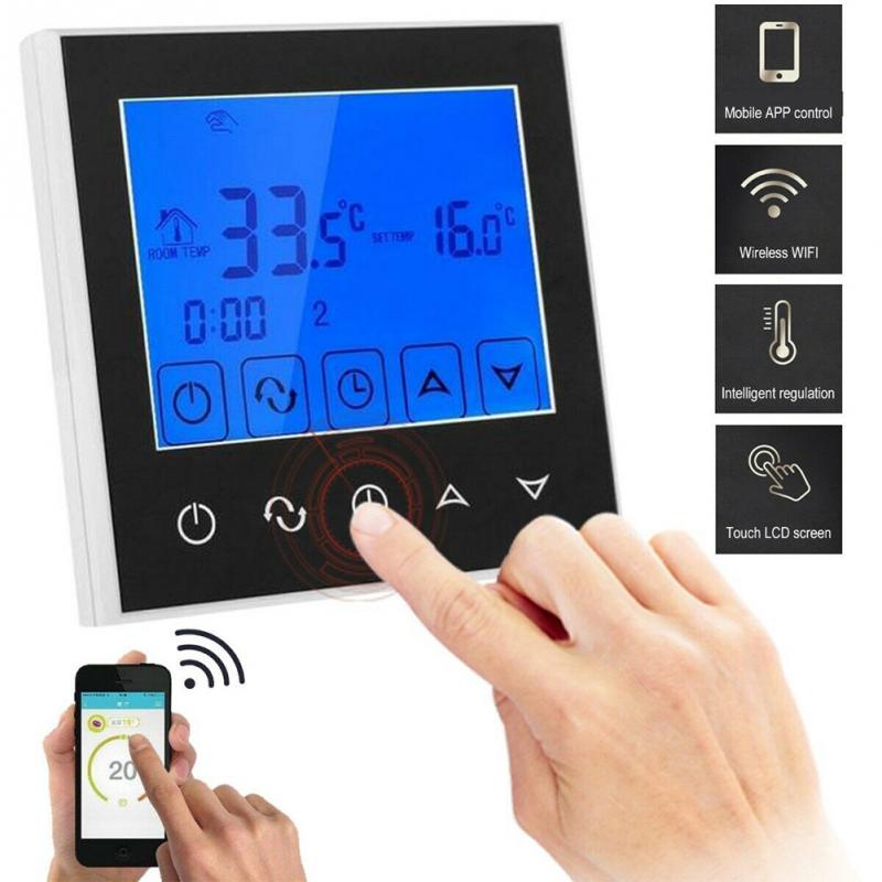 LCD Programmable Electric Digital Floor Heating Room Air Thermostat Warm Floor Controller Wifi Smart Temperature Controller