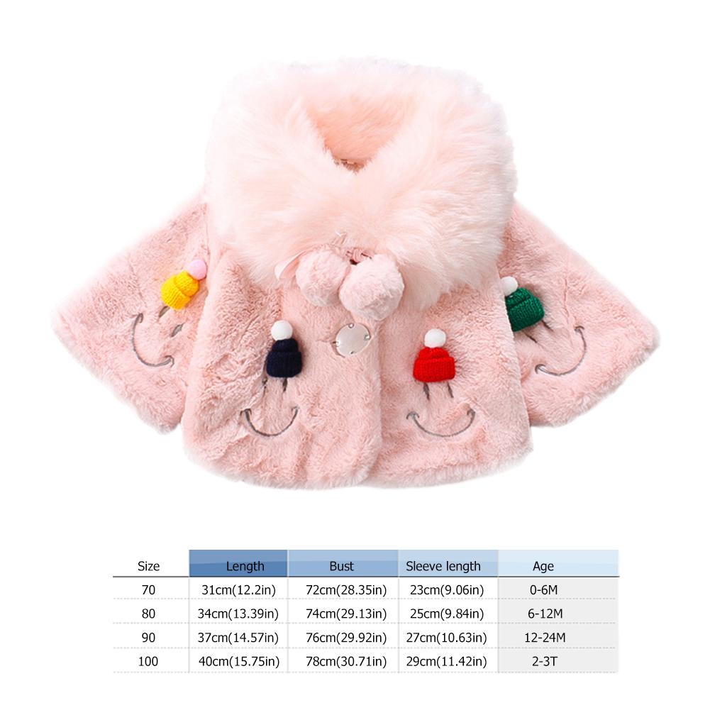Breathable Coats Kids Girl Baby Autumn Winter Comfort Soft Long-Sleeve Fleece Loose Version Thicken Embroidery Fur Clothing