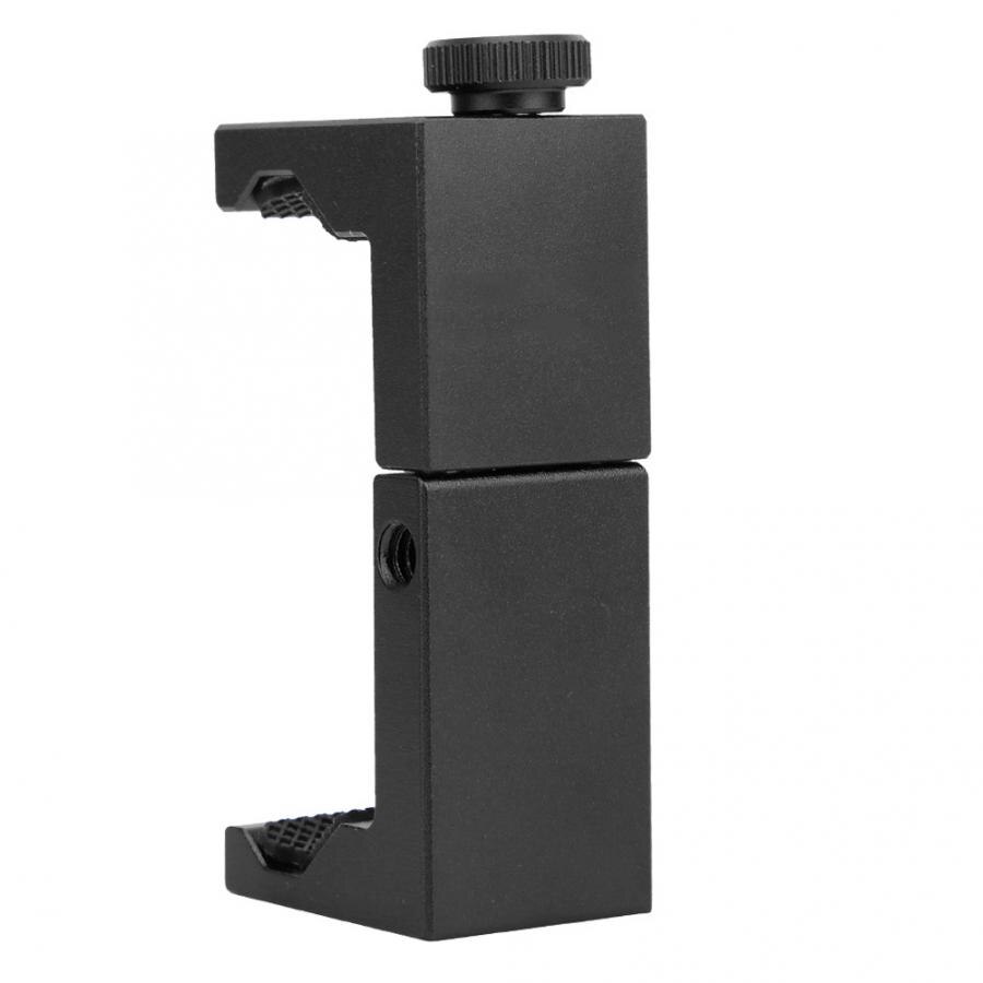 Ulanzi ST-02S Aluminium Mobiele Telefoon Clip Houder Met Koud Shoe1/4 ''Schroef Statief Telefoon Mount Stand Voor 6.5-9.5Cm Smartphone: Black