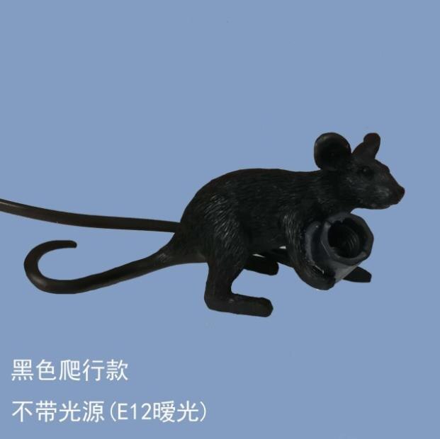 nordisch MODERNE LED TISCH LAMPE HADEMADE HARZ MAUS LAMPE NACHT NACHT LICHT SCHLAFZIMMER Dekor WEIß SCHWARZ Gold E12 STUDIE TISCH LAMPEN: Schwarz A