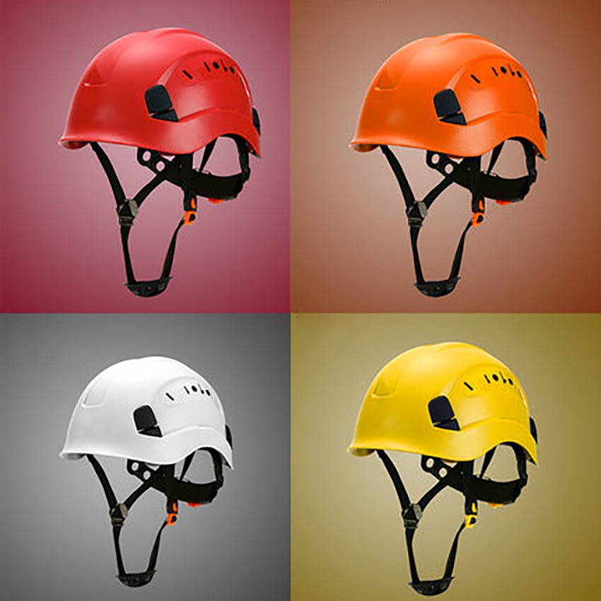 Casco de seguridad con suspensión de 6 puntos, casco protector para montar, escalar y construir, ajustable, ABS