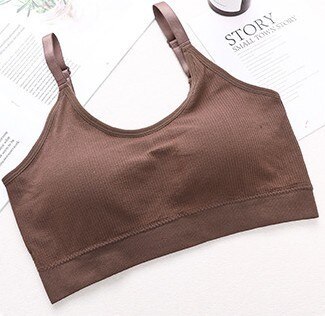 Seamless Sports Bra Women Push Up Sport Top for fitness U Back Padded Sports Bras Vest Shockproof Running Gym Workout Bra: 01coffee