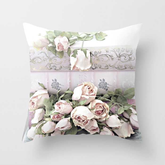 4 Stuks Vintage Rose Serie Kussen Cover Home Sofa Terug Kussen Gooi Case Bloem Kussensloop Voor Slaapkamer Home Office Decoratieve