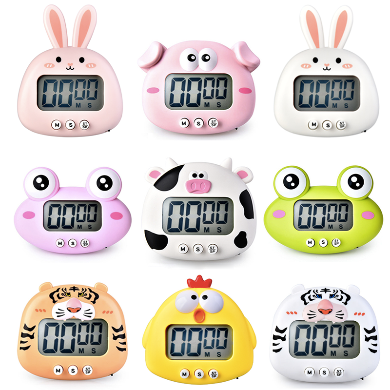 Timer digitale per bambini studio Cucina Conto alla rovescia Sveglia Timer da studio per bambini Simpatici animali Timer Cucina gadget da cucina Regalo Nuovo