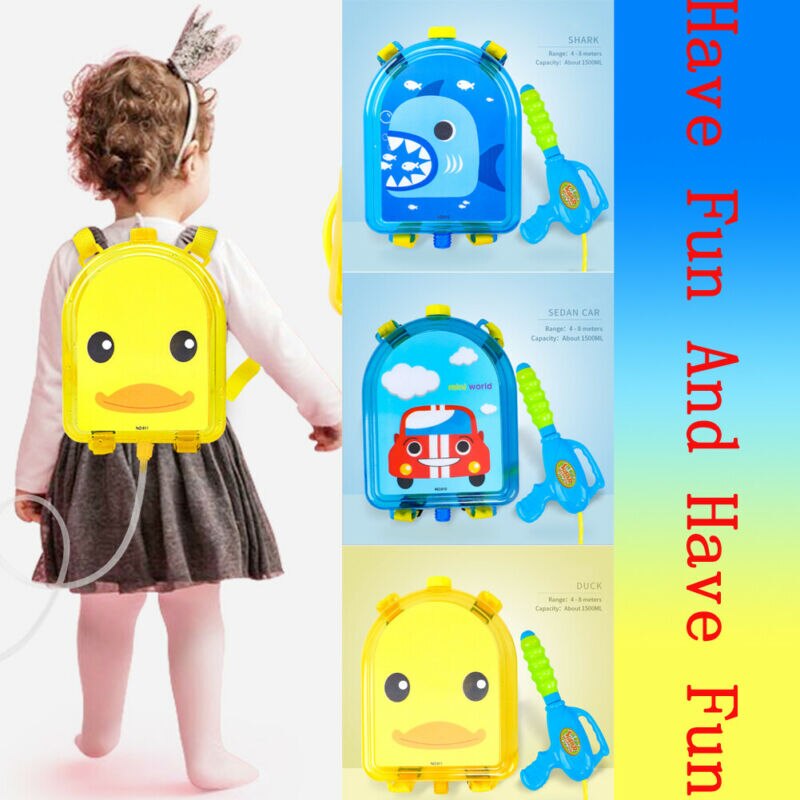 Summer Funny Water Gun Boy Girl Pressure Backpack Water Guns Kids Playing Water Outdoor Beach Toys for Children