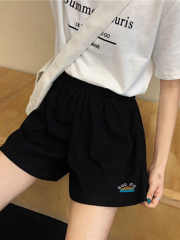 Sports Shorts for Women Loose Summer 2022 Korean Version Straight Wide-leg Pants Female Outdoor Casual Pants Athletic Shorts