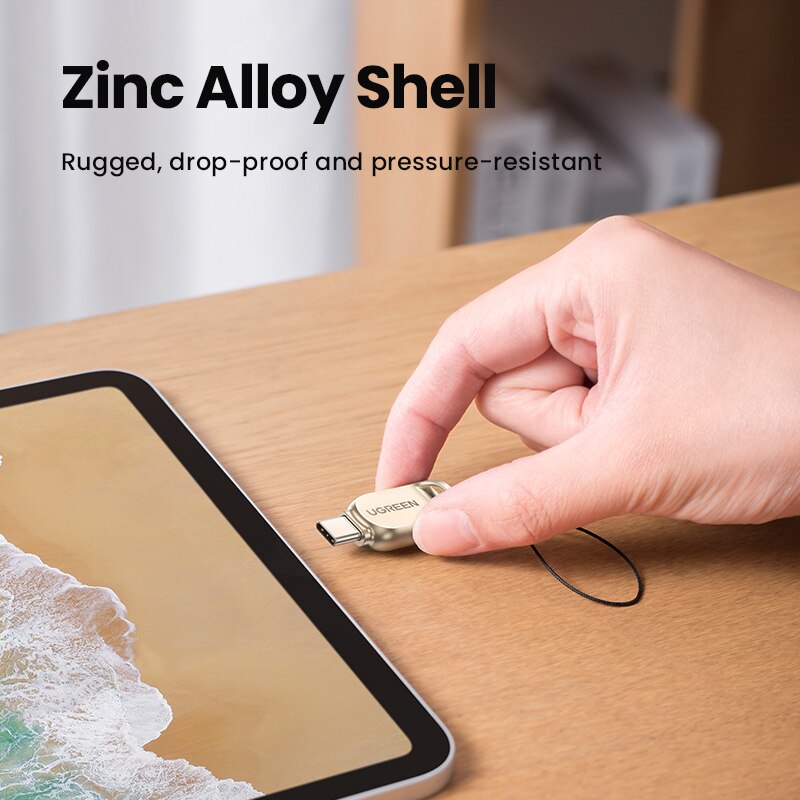 Ugreen usb c-kaartlezer tf micro sd type  c 3.0 otg-geheugenkaartlezeradapter voor samsung huawei macbook micro sd-kaartlezer