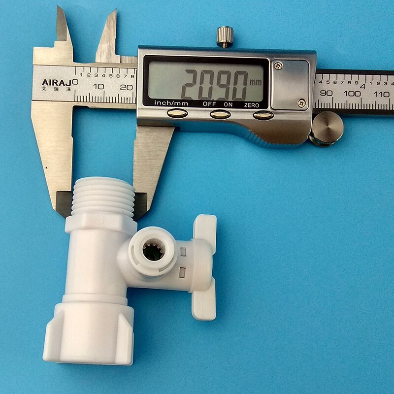 Water purifier plastic three connection water intake tee fitting three-way piece 1/2&quot;to 1/4&quot; ball valve switch pure tee union