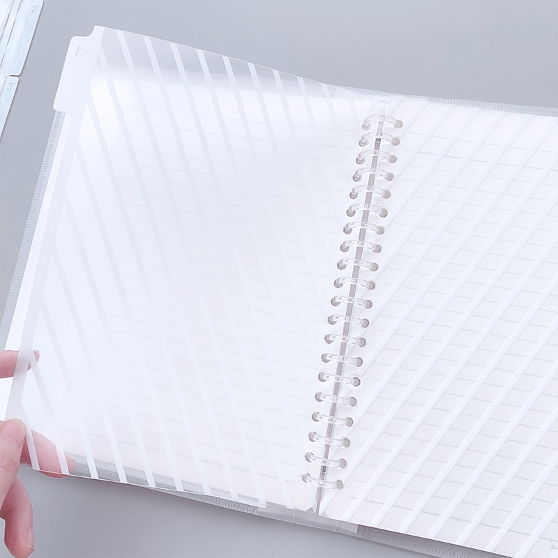 5 Sheets/pack A5/B5 Binder Index Dividers Classification Card 20/26 Hole Binder Foil Index Divider Accessories