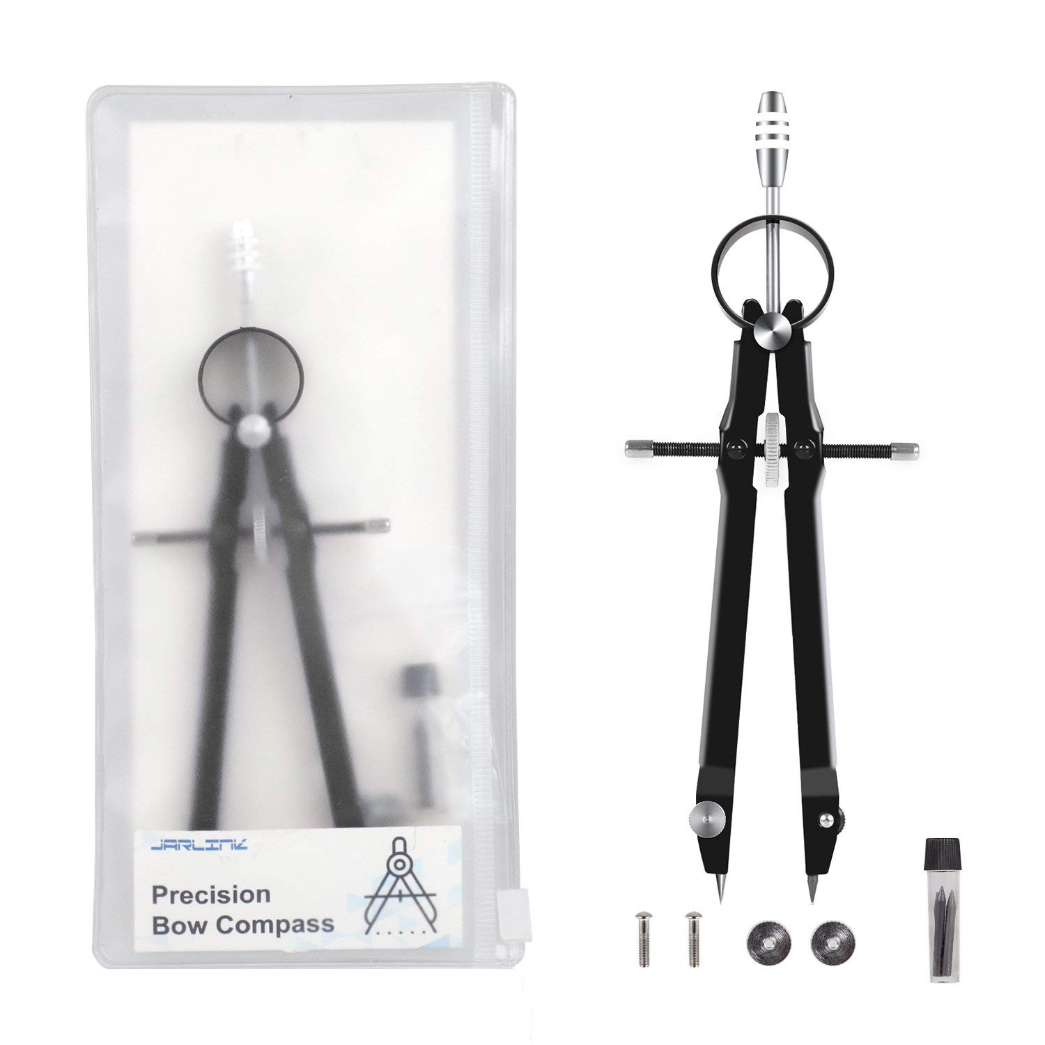 Boussole professionnelle, ensemble de géométrie de boussole avec serrure, boussole de maths et de précision, en métal et Durable pour Pr solide et plan