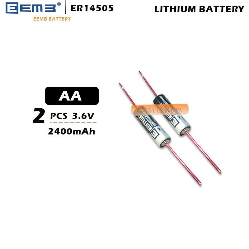 2Pcs/LOT EEMB ER14505 AA 3.6V 2400mAh Lithium Battery Brand with tab
