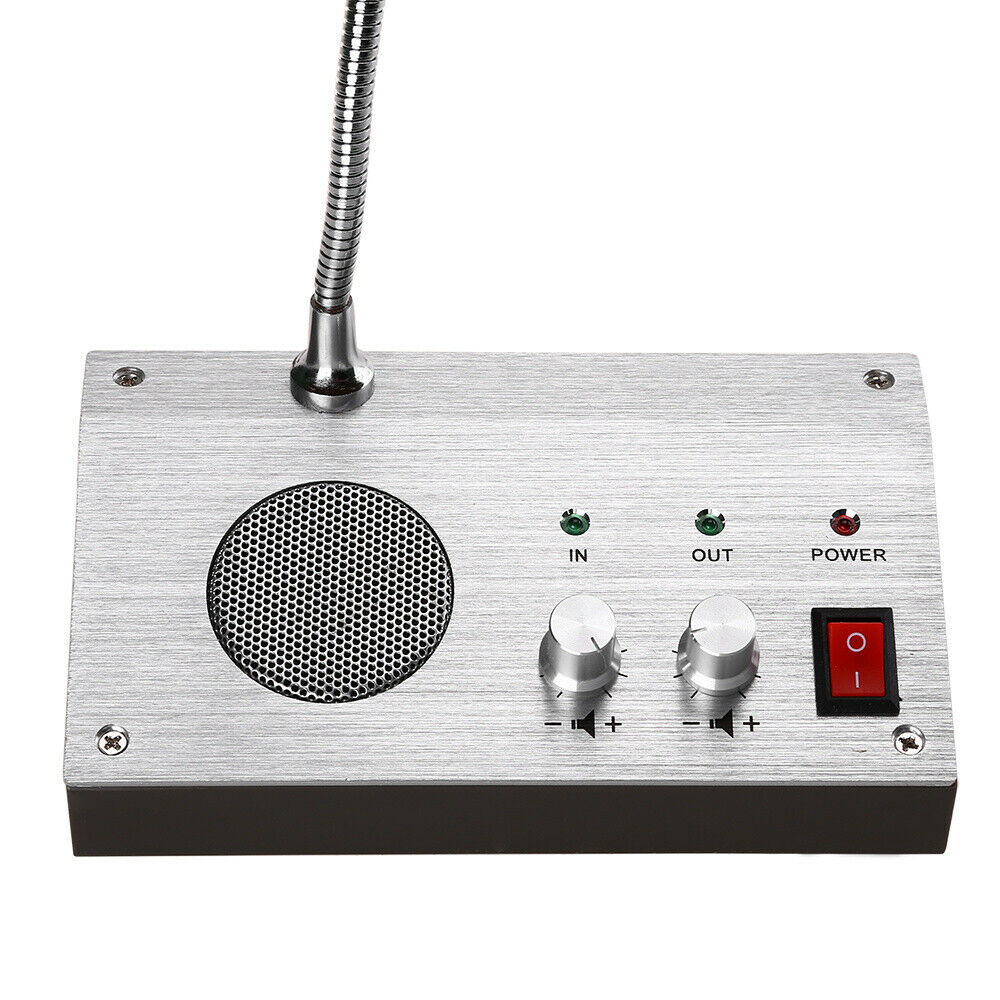 Dual-Way Window Counter Intercom Interphone System Bank/Hospital/School/Foodcar