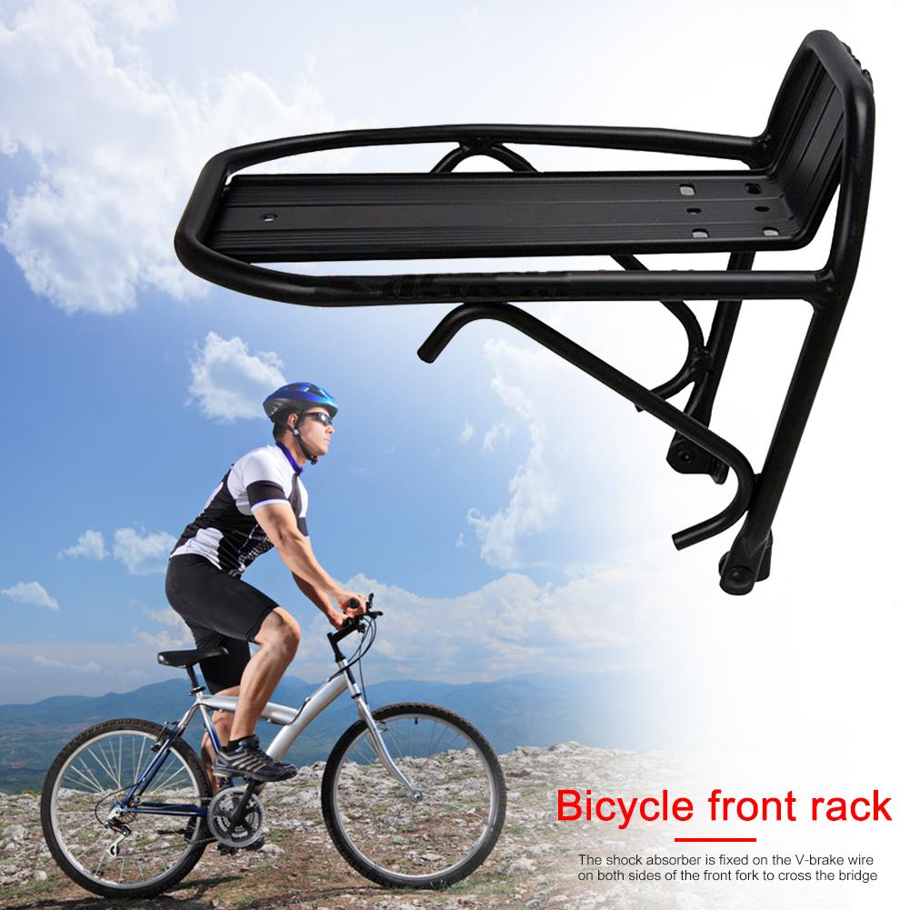 Mountain Road Bike Front Pannier Shelf Aluminum Alloy Bicycle Luggage Carrier Luggage Shelf MTB Cycling Front Bracket Rack