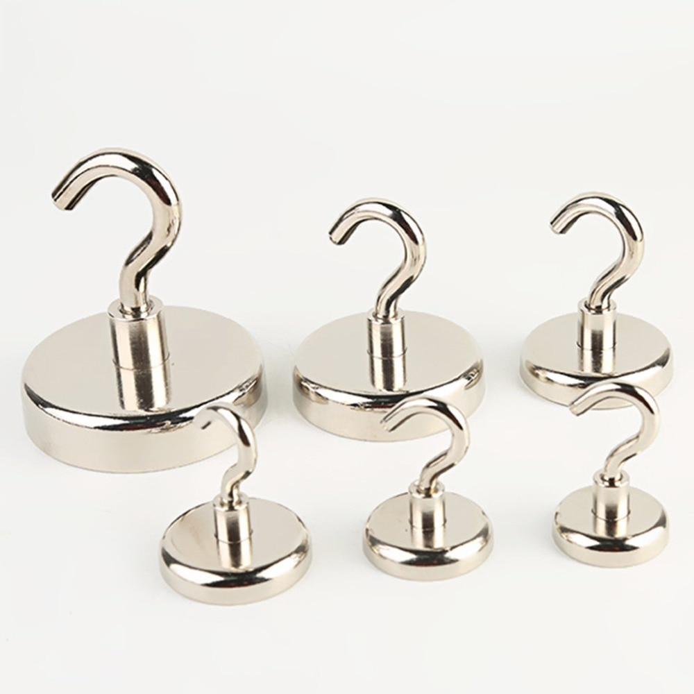 1pcs Magnetic Hooks Powerful Heavy Duty Neodymium Magnet Refrigerator Surfaces Not Scratch For @Q