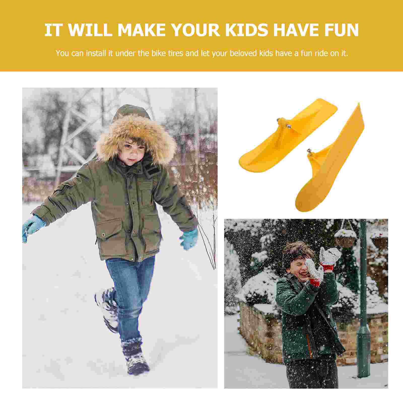 1 paio tavola da sci slitta da neve slitta da sci forniture per Scooter tavola da sci per sci Scooter per bambini all&#39;aperto