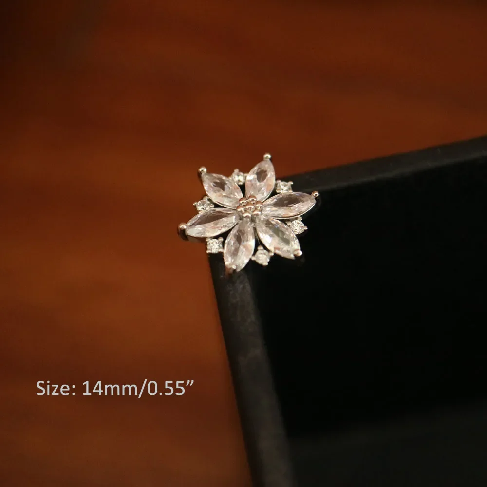 5pc Luxury Crystal buttons for clothing Cubic zirconia button for coat Decorative CZ sewing buttons for suits cardigan: Antique Brass