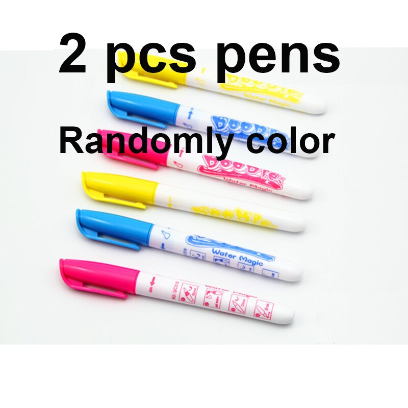 2021 nuovi bambini che imparano il disegno Set riutilizzabile magico libro di acqua bordo Colorling educazione sensoriale sirena giocattoli del fumetto: 2 pcs replace pens