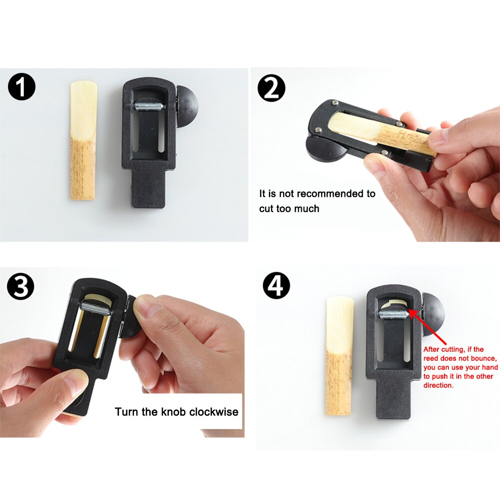 Altsaxofoon Sax Reed Trimmer Cutter Alto Sax Te Alto-E Rieten Trimmer Tool Voor Alto-E Saxofoon reed Plastic + Metalen O31