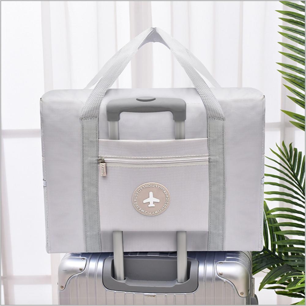 Waterdichte Dikke Oxford Reizen Opvouwbare Tas Grote Capaciteit Bagage Handtas Opbergtas Kan Set Trolley Case Draagbare Boardingtas: Khaki