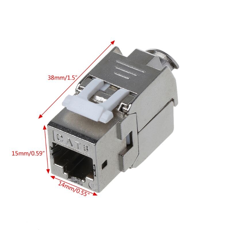 1Pc RJ45 Keystone Cat6 Cat6A Shielded FTP Zinc Alloy Module Keystone Jack Network Connector Adapter