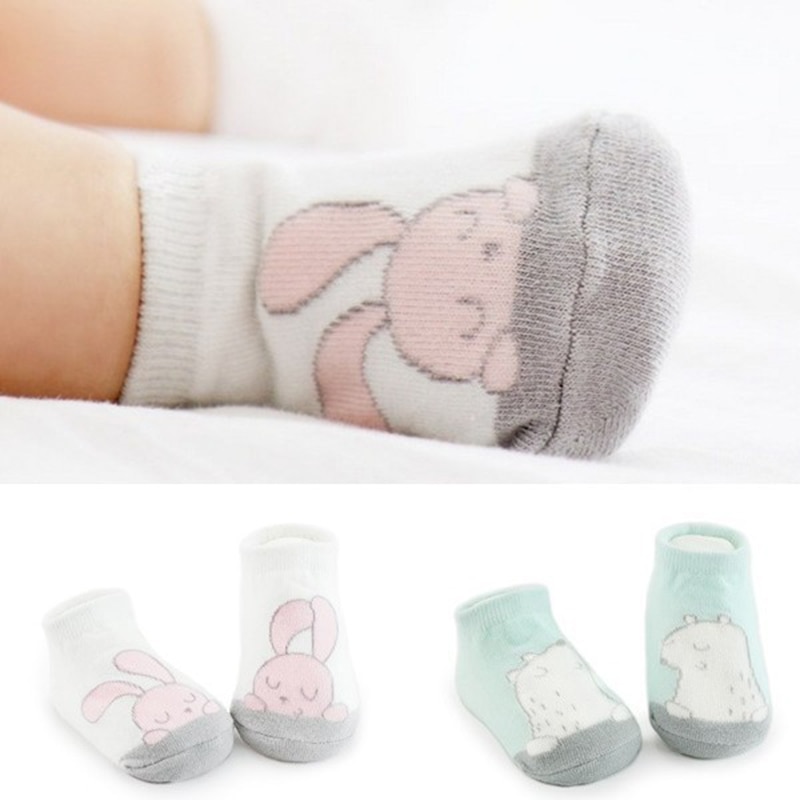 Leuke Cartoon Unisex Baby Sokken Baby Peuter Meisjes Jongens Anti Slip Katoen Boot Sokken Lente Herfst Sokken
