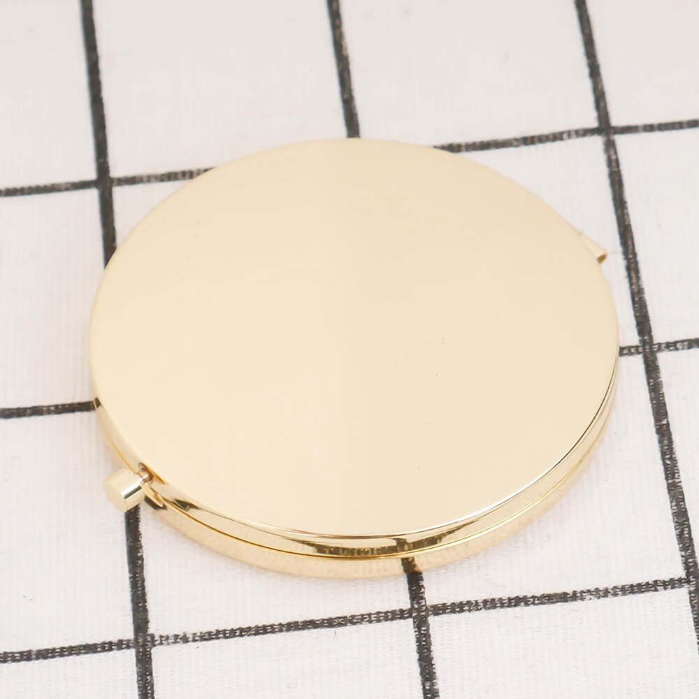 Portable Folding Mirror Mini Compact Stainless Steel Metal Makeup Cosmetic Pocket Mirror For Makeup Mirrors Beauty Accessories