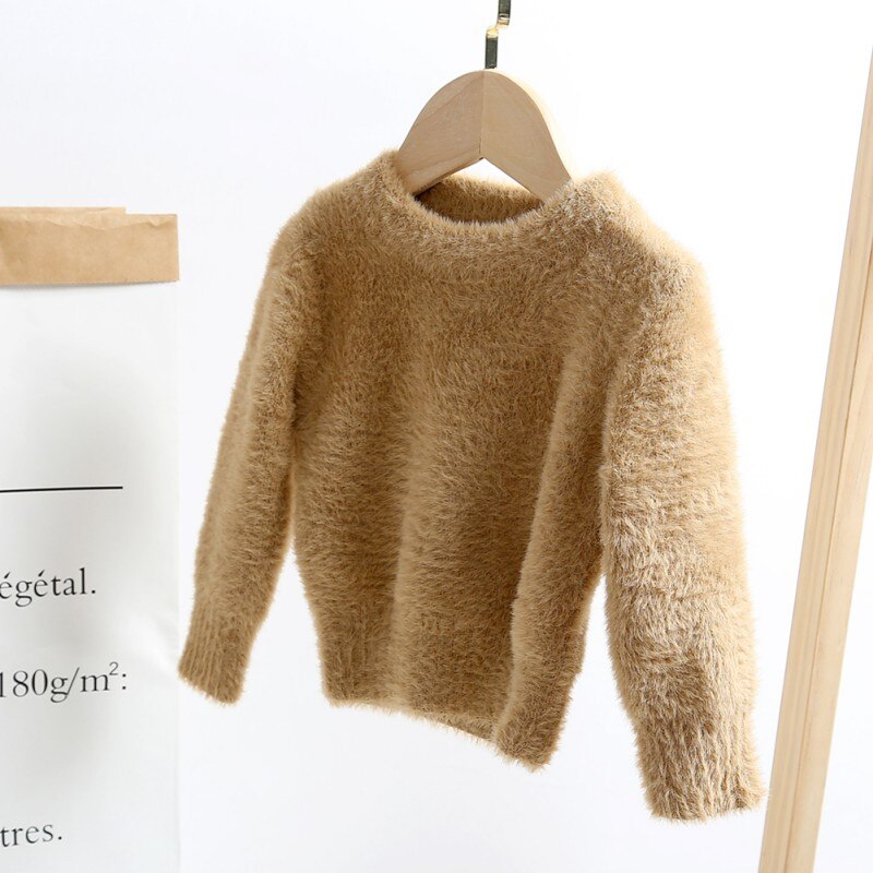 Baby Meisjes Truien Winter Slijtage Stijl Imitatie Nerts Jas Trui Baby Warm Jas Kinderen Truien