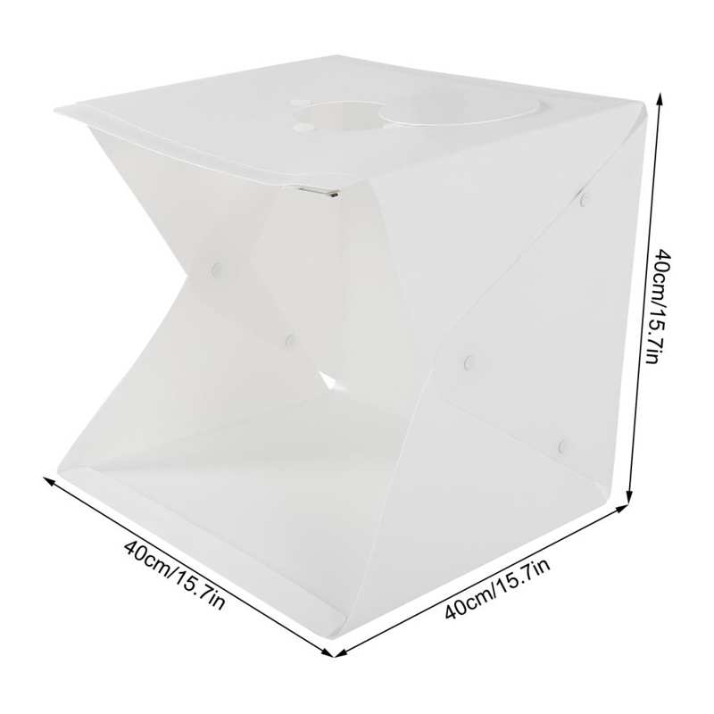 Licht diffusor 40cm LED Faltbare Leuchtkasten Einstellbare Helligkeit Fotografie Softbox mit 6 Farben Hintergrund Mini softbox
