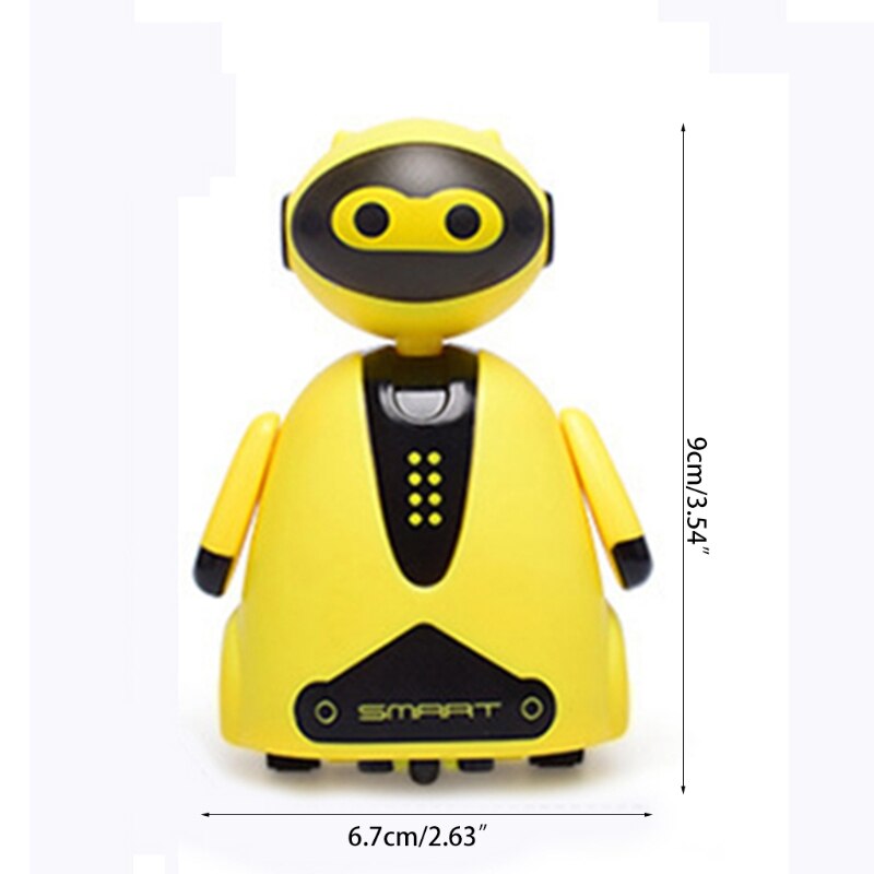 Inductive Electric Robot with LED Light Auto-Induction Car Follows Black Line Novelty Track Vehicle Toys for Children