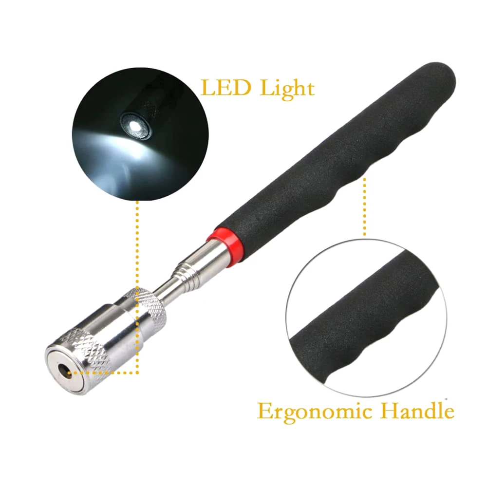 Neue teleskop isch einstellbare magnetische Aufnahme werkzeuge magnetischer Teleskop magnet griff langer Stift Teleskop magnets tab mit LED-Licht