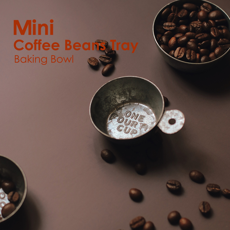 Mini cuenco de hierro Retro para café, bandeja decorativa de Metal para almacenamiento de comida, accesorios de fotografía, cocina, café, decoración de boda