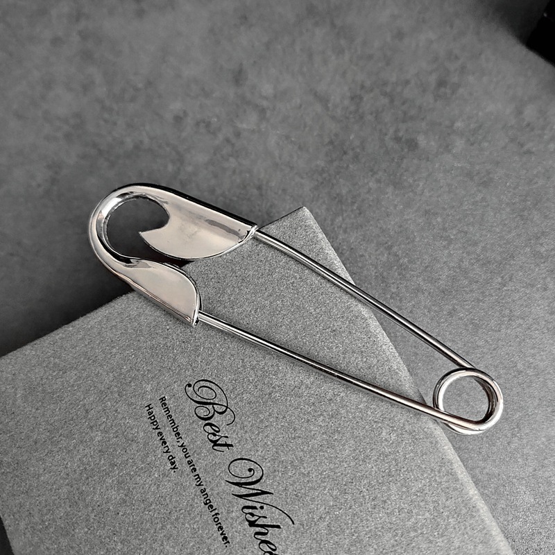 Alfileres grandes de para ropa, alfileres de seguridad de Metal liso, pantalones vaqueros, vestido, bufanda, alfileres ajustables: Morado